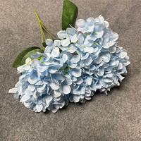 Grosir Hydrangeas sutra buatan tebal 5 kuntum besar hidrangas gading untuk acara pernikahan