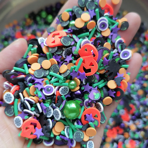 1kg chất nhờn sprinkles Halloween Dơi Tím Vạc bí ngô mắt bóng đen mèo Acrylic Hạt trộn Polymer đất sét sprinkles lát - Product Image 3