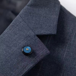 Vente en gros de vêtements de travail de bureau <span class=keywords><strong>bleu</strong></span> gris costumes pour hommes deux pièces élégant mode Stretch <span class=keywords><strong>mariage</strong></span> meilleur <span class=keywords><strong>costume</strong></span> pour hommes - Product Image 3