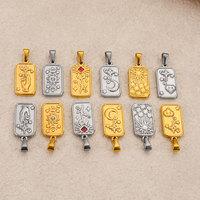 Bijoux personnalisés en acier inoxydable 316L, pendentifs et breloques 3D sur le thème des cartes de tarot, pour bracelets, colliers et fabrication de bijoux