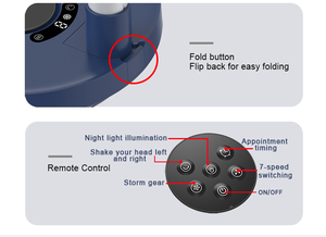 China Fábrica Venda Direta Ventilador Sem Fio USB portátil ao ar livre cobrando ventilador dobrável retrátil sem fio - Product Image 4