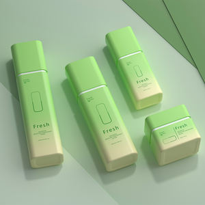 Su misura 120ml di vetro per la cura della pelle lozione essenza bottiglie di vetro bianco piatto vuoto latte crema viso imballaggio stampato - Product Image 5