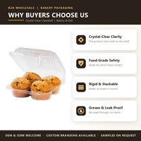 Boîtes d'emballage en plastique PET jetables de qualité alimentaire pour desserts, gâteaux, bonbons, biscuits, snacks avec couvercle, impression personnalisée