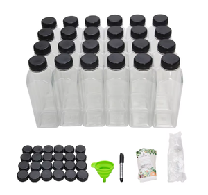 핫 세일 16온스 일회용 투명 식품 등급 PET 플라스틱 사각 주스 500ml 음료 병, 안전 캡 포함 - Product Image 3