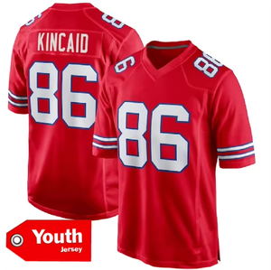 2025 Jugend Buffalo Hochwertige Amerikanische Trikots 17 Josh Allen 40 Von Miller 86 Kincaid 4 Cook 58 Milano 0 Coleman mit Logo - Product Image 4
