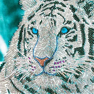 Großhandel Diy 5D Mosaik Muster Speziell geformte Teil bohrmaschine Strass Diamant Malerei Tiger für Kinder