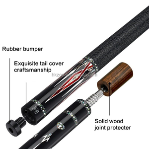 Lisi Diamond Billiard Cue, Split‑Piece Large Tip Professional Hand‑Carved Inlay Pool Cue for Chinese 8‑Ball & 9‑Ball - Product Image 3