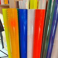 Film réfléchissant microprismatique de qualité HIP 1,22 m x 45,7 m, imprimable, résistant aux UV, film vinyle auto-adhésif résistant, signalisation réfléchissante