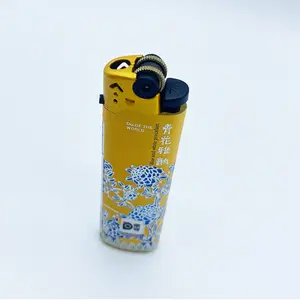 Factory Wholesale OEM Plastic Lighter Customized Logo Flint Flame Lighter With UV Printing