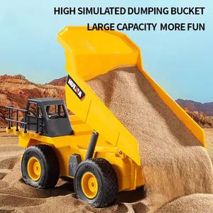 Huina 1515 <span class=keywords><strong>1</strong></span>:24 9CH Voiture de chantier radiocommandée 2 en <span class=keywords><strong>1</strong></span>, bulldozer RC, chargeuse sur pneus et <span class=keywords><strong>camion</strong></span> à <span class=keywords><strong>benne</strong></span> basculante, ensemble deux en un, lumières et sons - Product Image 4