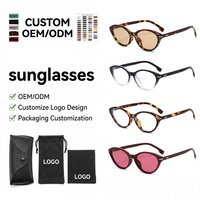 Lunettes de soleil rétro œil de chat pour femme, monture ovale pointue vintage en PC, protection UV, pour usage quotidien