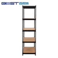 Étagère de rangement d'entrepôt réglable, robuste, multi-niveaux, en acier sans boulons, pliable, anti-rouille, haute capacité de charge