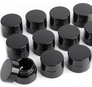 Bocaux en plastique à double couvercle Joint à vis étanche à l'air pour huiles essentielles de cire de beurre corporel-Crème de beauté noire cosmétique - Product Image 2
