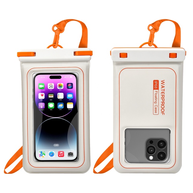 Pvc Screen Touch Swimming Floating Mobile Phone case Waterproof Phone Pouch Dry Bag with Lanyard