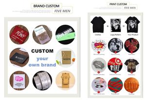 Camisetas Personalizadas con Estampado Flocado, de Algodón 100%, Estilo Casual, a Cuadros, de Gran Tamaño para Hombre - Product Image 5