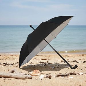 Modern All in 1 Custom Printing Walking Stick <b>Umbrella</b> for Elderly Men Semi-automatic Rainproof <b>Windproof</b> Giveaways - Product Image 2