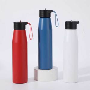 Botella de agua de acero inoxidable de pared simple de 500 ml con correa de mano y tapa, botella de agua metálica de acero inoxidable con logo personalizado - Product Image 6