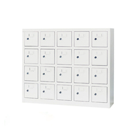 Casier de rangement en acier à 96 compartiments grande capacité pour téléphones portables, écouteurs, lunettes VR et outils électriques pour ateliers extérieurs