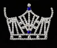 King Queen Pageant Strass Broche Couronne Pins pour Mariages Fêtes Fiançailles Idée Cadeau De Luxe