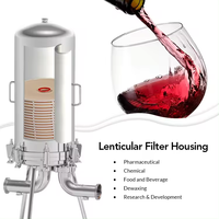 Filtre à profondeur en acier inoxydable 316L, d'occasion, fabriqué en Chine, pour l'extraction d'huile de qualité alimentaire, avec boîtier de filtre lenticulaire, 200L/heure, garantie 3 ans