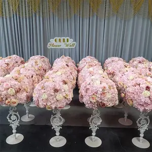 Bola artificial de rosa para casamento, venda quente de qualidade, N-0333, mesa de casamento, 50cm, bola de flor de hortência