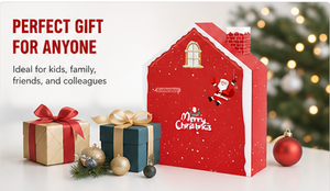 Wholesale Red House Shaped Advent <b>Calendar</b> Box Rigid Cardboard Empty Mystery Blind Box with Drawers for Surprise Gift Box - Product Image 2