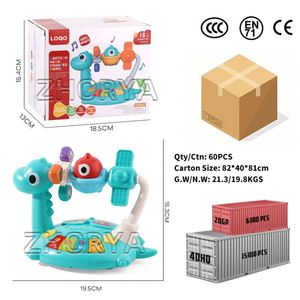 Juguetes Musicales para Bebés Zhorya, Piano Giratorio con Temática de Dinosaurios de Dibujos Animados, Juguetes de Animales para Niños - Product Image 6