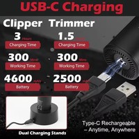 Professionelles VGR V-001 V-977 STEPLERSS PRO 2-in-1 Kombi-Set Schneidemaschine Elektrischer 9000RPM Friseur-Haarschneider