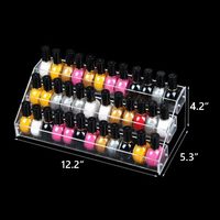 Plateau de vernis à ongles en acrylique transparent à 3 couches et support d'huiles essentielles présentoir organisateur de maquillage