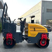 Petit Compacteur Routier Vibratoire à Double Tambour de 0,7 Tonne, 1 Tonne, 1,8 Tonne pour Asphalte, Sol et Béton, Diesel et Essence