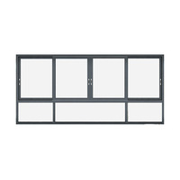Ventana Corredera de Aluminio de Seis Vías Personalizada, Insonorizada, Antirrobo, Antiinsectos, para Balcón o Sala de Estar