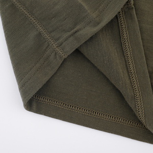 Kemeja lengan panjang <span class=keywords><strong>Merino</strong></span> pria, wol termal leher Crew - Product Image 5