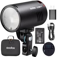 Flash de Fotografía Godox AD100 Pro II 100Ws 2.4G TTL, Flash de Bolsillo HSS 1/8000 con Batería de Litio de 2600mAh