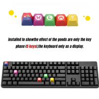 OEM Profile PBT 5pcs keycaps for MX Mechanical Gaming keyboard Gamers Computer KeyCap Color Mario and Ghost Personalise Keycaps