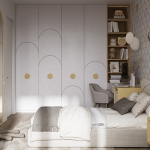 Garde-robe de couleur rose pour chambre d'enfant, Design Simple sur mesure - Product Image 6