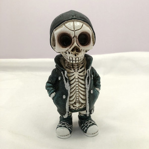 Ornamen boneka tengkorak unik, kreatif unik rumah hantu sederhana untuk jaket patung terbuat dari Resin tahan lama - Product Image 5