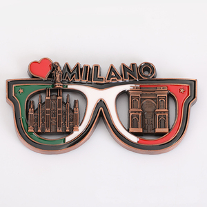Imán de nevera 3D clásico personalizado de metal estilo Art Déco <span class=keywords><strong>Milano</strong></span>, ecológico, impermeable, recuerdo turístico con forma personalizada - Product Image 4