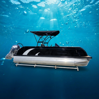 Nouveauté, meilleur prix, bateau ponton de luxe en aluminium de 27 pieds, modèle sportif, avec deux moteurs et remorque, bateau de loisirs familial à vendre