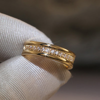 Europäischer Minimalistischer Goldring Schmuck Kupferbeschichtet Modischer Ring aus Zhejiang, China