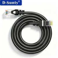 Kabel Patch Ethernet Cat6 SFTP Terperisai RJ45 Kabel Jaringan Tembaga 26AWG untuk Ruang Server Kantor Pusat Data