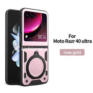 Funda de teléfono con soporte tridimensional Lichicase TPU para <span class=keywords><strong>Motorola</strong></span> <span class=keywords><strong>Razr</strong></span> 40 Ultra CD patrón cubierta de ventana deslizante - Product Image 4