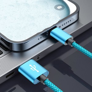快速充电尼龙编织 <span class=keywords><strong>USB</strong></span> A 转 Type C 数据传输线纯铜电源线适用于三星小米安卓 - Product Image 5