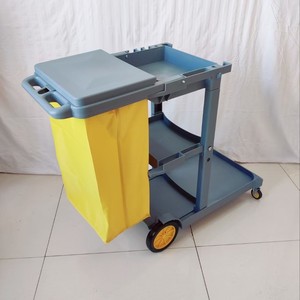 Chariot de ménage et de nettoyage en plastique de 31,5 pieds cubes avec 4 roulettes, idéal pour les hôtels et les maisons d'hôtes - Product Image 2