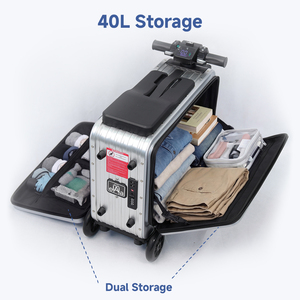 ELALA Bagage de scooter 2-en-1 fiable et amortissant les chocs, grande capacité, en PC + alliage de magnésium, pour voyages à l'étranger - Product Image 3