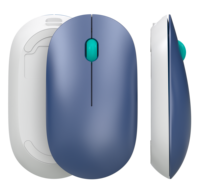 Mouse Nirkabel Ultra-Tipis 2.4GHz Portabel, Dapat Diisi Ulang, Pelacakan Laser Tanpa Suara, 1200 DPI, 3 Tombol, Gaya Mini, Penerima USB