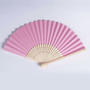 Abanico de Mano Plegable Portátil, Tallado y Pintado, Decoración de Arte Popular de Bambú, Regalo Empresarial - Product Image 1