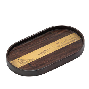 Bandeja de Té de Madera Maciza Qingshan Hutong, Forma Ovalada, Estilo Zen, Mesa de Té Kung Fu, para Té de la Tarde, Calidad de Primera Clase - Product Image 5