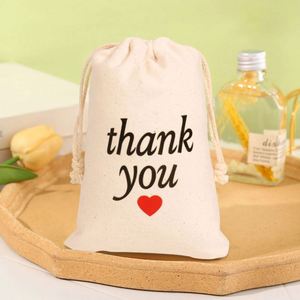 Bolsas de Regalo Personalizadas de Lona de Algodón Natural de 10 oz, Reciclables y Ecológicas para Manualidades, Velas, con Impresión de Agradecimiento - Product Image 3