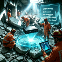 Détecteur de signes vitaux à détection traversant les murs, technologie UWB, radar, détecteur de vie, précision cm, portée sans fil 100m, dispositif USAR