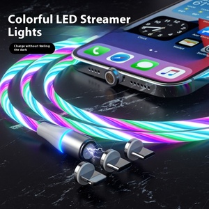 3A <strong>Magnetic</strong> TPE Jacket Fast Charging <strong>Data</strong> Cable Light-Emitting <strong>for</strong> <strong>Apple</strong> Android Type-C Marquee <strong>Magnetic</strong> <strong>Suction</strong> Streamer Cable - Product Image 3